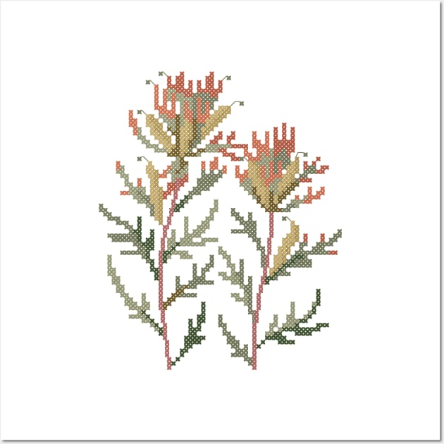 Wyoming State Flower Indian Paintbrush Wall Art by inotyler